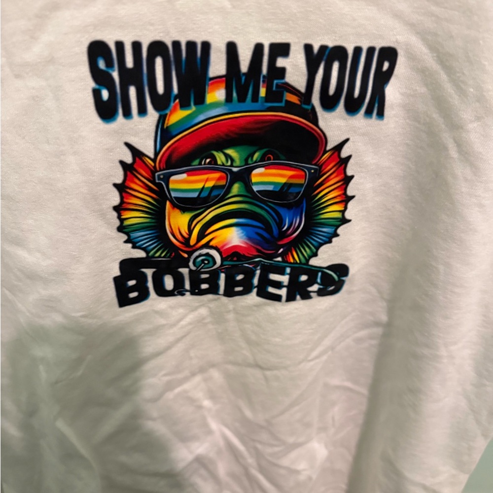 🌹Show me your Bobbers Graphic Tee with Colorful Fish‎ Design